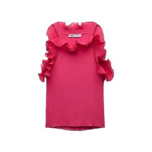 Ruffle Tank Zara Pink Top